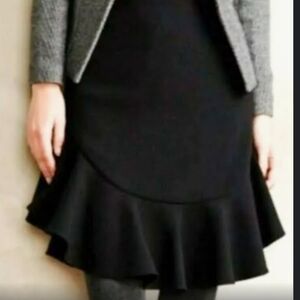 Leifsdottir Midi Black Ruffle Skirt